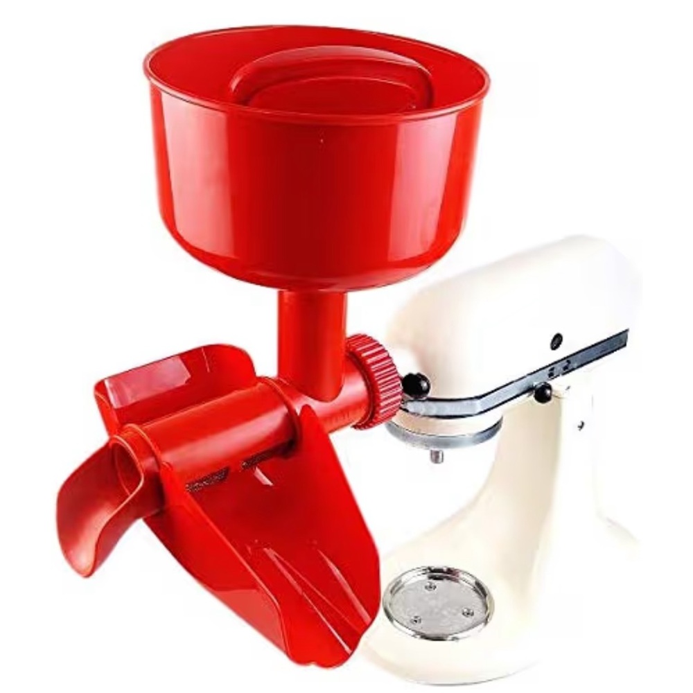 Kitchen Aid attachment for straining high volume of apples or tomatoes.